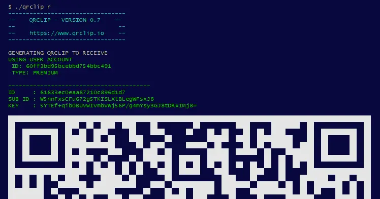 QRClip - CLI