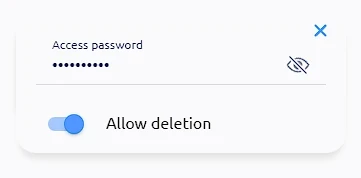 select password