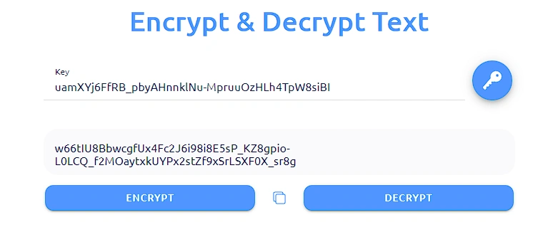 encrypted text