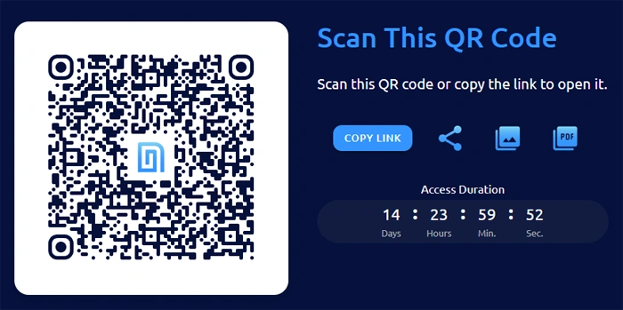 QRClip - Scan this QR Code ( Dark Mode )