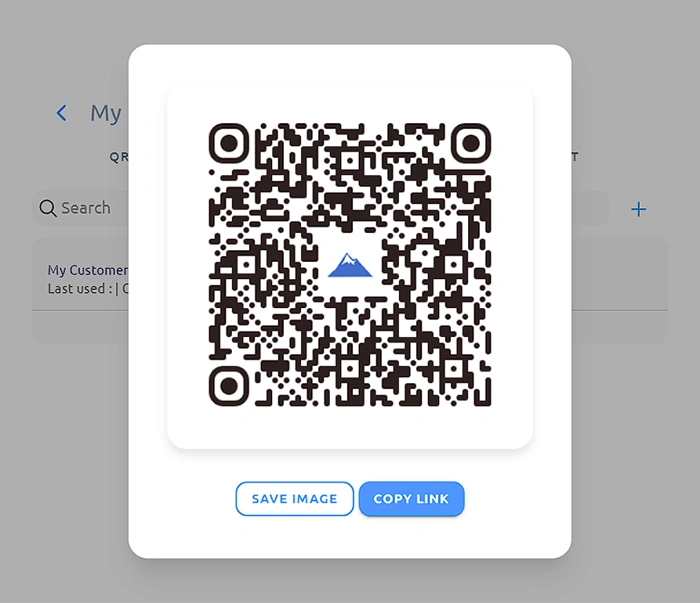 client qrcode and link
